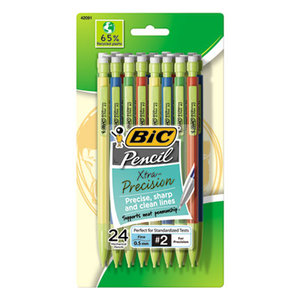 BIC MPEP241 Ecolutions Xtra-Life Mechanical Pencil, 0.7mm, Assorted, 24/Pack by BIC CORP.