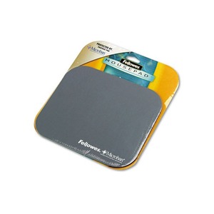 Fellowes, Inc 5934001 Mouse Pad w/Microban, Nonskid Base, 9 x 8, Graphite by FELLOWES MFG. CO.