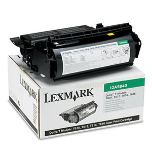 Lexmark International, Inc 12A5840 12A5840 Toner, 10000 Page-Yield, Black by LEXMARK INT'L, INC.