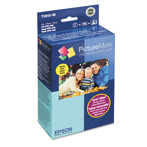 Epson Corporation T5845-M PictureMate Combo Pack 200-Series Ink Cartridge w/100 Matte 4 x 6 Sheets by EPSON AMERICA, INC.