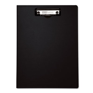 Portfolio Clipboard With Low-Profile Clip, 1/2" Capacity, 8 1/2 x 11, Black by BAUMGARTENS