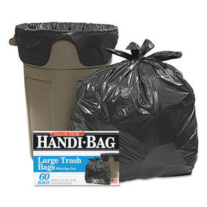 Super Value Pack Trash Bags, 30gal, .65mil, 30 x 33, Black, 60/Box by WEBSTER INDUSTRIES