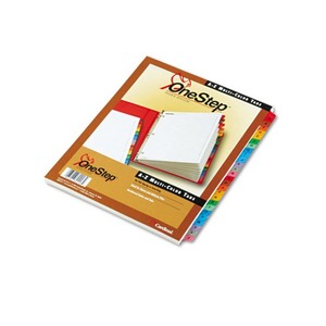 Traditional OneStep Index System, 26-Tab, A-Z, Letter, Multicolor, 26/Set by CARDINAL BRANDS INC.