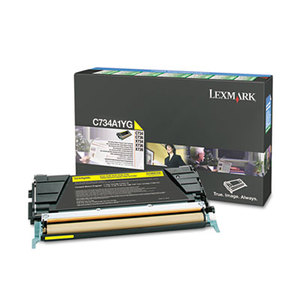 Lexmark International, Inc C734A1YG C734A1YG Toner, Return Program, 6000 Page-Yield, Yellow by LEXMARK INT'L, INC.