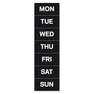 Calendar Magnetic Tape, Days Of The Week, Black/White, 2" x 1" by BI-SILQUE VISUAL COMMUNICATION PRODUCTS INC