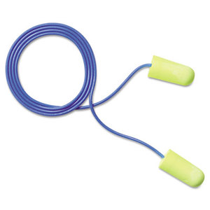 EARsoft Yellow Neon Soft Foam Earplugs, Corded, Regular Size, 200 Pairs by 3M/COMMERCIAL TAPE DIV.
