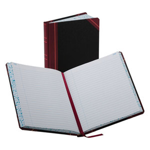 Record/Account Book, Record Rule, Black/Red, 300 Pages, 9 5/8 x 7 5/8 by ESSELTE PENDAFLEX CORP.