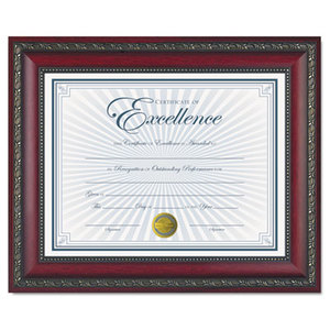 World Class Document Frame w/Certificate, Rosewood, 8 1/2 x 11 by DAX MANUFACTURING INC.