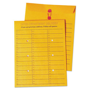 QUALITY PARK PRODUCTS 63562 Brown Kraft String & Button Box-Style Interoffice Envelope, 10 x 13, 100/Box by QUALITY PARK PRODUCTS