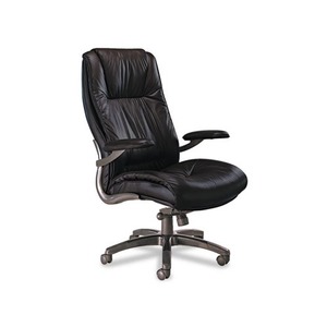 Mayline Group ULEXBLK Leather Seating Series High-Back Swivel/Tilt Chair, Black Leather by MAYLINE COMPANY