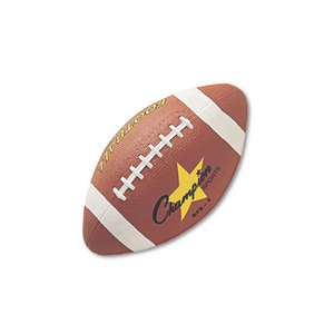 Rubber Sports Ball, For Football, Intermediate Size, Brown by CHAMPION SPORT