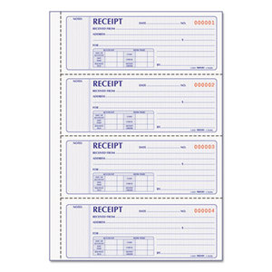 Money Receipt Book, 2 3/4 x 7, Carbonless Duplicate, 200 Sets/Book by REDIFORM OFFICE PRODUCTS