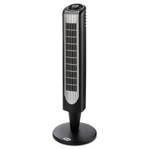 Three-Speed Oscillating Tower Fan with Remote Control, Metallic Silver/Black by HOLMES PRODUCTS