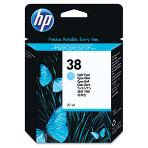 Hewlett-Packard Q1901B#140 HP 38, (C9418A) Light Cyan Pigment Original Ink Cartridge by HEWLETT PACKARD COMPANY
