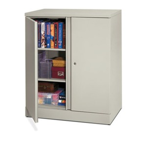 BASYX C184236Q Easy-to-Assemble Storage Cabinet, 36w x 18d x 42-3/4h, Light Gray by BASYX