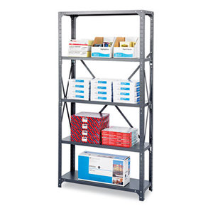 Commercial Steel Shelving Unit, Five-Shelf, 36w x 18d x 75h, Dark Gray by SAFCO PRODUCTS