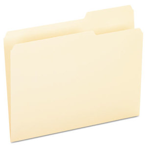 File Folders, 1/3 Cut, Third Position, Top Tab, Letter, Manila, 100/Box by ESSELTE PENDAFLEX CORP.