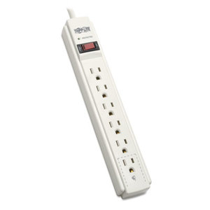 TLP606 Surge Suppressor, 6 Outlets, 6 ft Cord, 790 Joules, Light Gray by TRIPPLITE