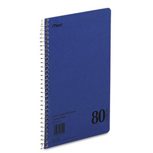 DuraPress Cover Notebook, College Rule, 6 x 9 1/2, White, 80 Sheets by MEAD PRODUCTS