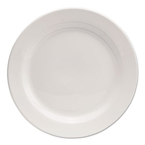 Chef's Table Porcelain Round Dinnerware, Dinner Plate, 10" dia, White, 8/Box by OFFICE SETTINGS