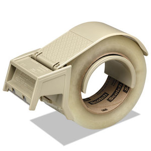 Compact and Quick Loading Dispenser for Box Sealing Tape, 3" Core, Plastic, Gray by 3M/COMMERCIAL TAPE DIV.