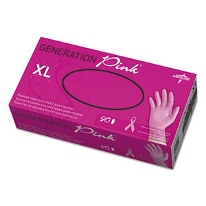 Medline Industries, Inc PINK6077 Generation Pink Vinyl Gloves, Pink, X-Large, 90/Box by MEDLINE INDUSTRIES, INC.