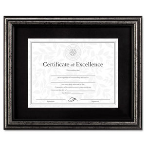 Document Frame, Desk/Wall, Wood, 11 x 14, Antique Charcoal Brushed Finish by DAX MANUFACTURING INC.