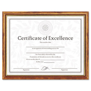 DAX MANUFACTURING INC. N17981MT Two-Tone Document/Diploma Frame, Wood, 8 1/2 x 11, Maple w/Gold Leaf Trim by DAX MANUFACTURING INC.