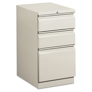 HON COMPANY 33720RQ Efficiencies Mobile Pedestal File w/One File/Two Box Drwrs, 19-7/8d, Lt Gray by HON COMPANY