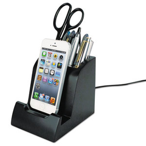 Smart Charge Dock with Pencil Cup for Apple Lightning Devices by VICTOR TECHNOLOGIES