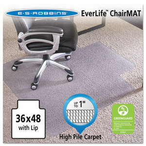 36x48 Lip Chair Mat, Performance Series AnchorBar for Carpet up to 1" by E.S. ROBBINS