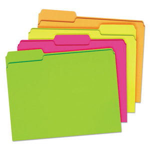 Cardinal Brands, Inc 40523 Glow File Folders, 1/3 Cut Top Tab, Letter, Assorted Colors, 24/Box by ESSELTE PENDAFLEX CORP.