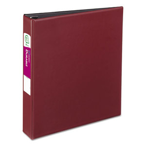 Avery 27352 Durable Binder with Slant Rings, 11 x 8 1/2, 1 1/2", Burgundy by AVERY-DENNISON