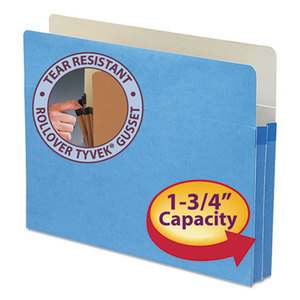 SMEAD MANUFACTURING COMPANY 73215 1 3/4" Exp Colored File Pocket, Straight Tab, Letter, Blue by SMEAD MANUFACTURING CO.