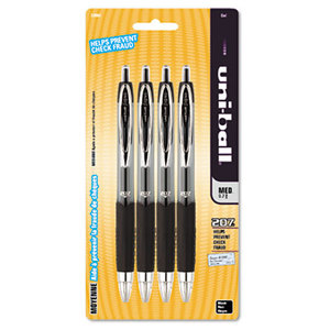 Sanford, L.P. 33960PP Signo Gel 207 Roller Ball Retractable Gel Pen, Black Ink, Medium, 4/Pack by SANFORD