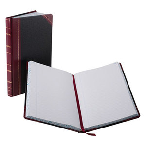 Record/Account Book, Black/Red Cover, 300 Pages, 14 1/8 x 8 5/8 by ESSELTE PENDAFLEX CORP.