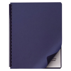 Swingline 2001513P Linen Textured Binding System Covers, 11-1/4 x 8-3/4, Navy, 50/Pack by SWINGLINE