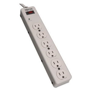 TLM606HJ Surge Suppressor, 6 Outlets, 6 ft Cord, 1340 Joules, Light Gray by TRIPPLITE
