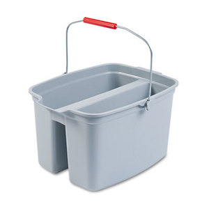 RUBBERMAID COMMERCIAL PROD. 262800 19 Quart Double Utility Pail, 18 x 14 1/2 x 10, Gray Plastic by RUBBERMAID COMMERCIAL PROD.