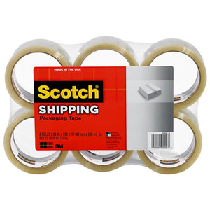 3350 General Purpose Packaging Tape, 1.88" x 166.7yds, Clear, 6/Pack by 3M/COMMERCIAL TAPE DIV.