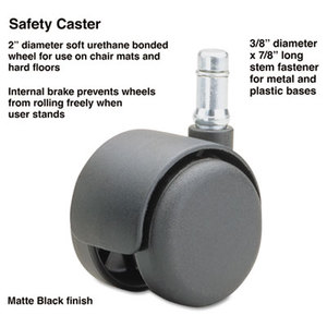 Safety Casters, 100 lbs./Caster, Nylon, K Stem, Soft, 5/Set by MASTER CASTER COMPANY