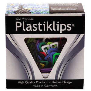 Plastiklips Paper Clips, Large, Assorted Colors, 200/Box by BAUMGARTENS