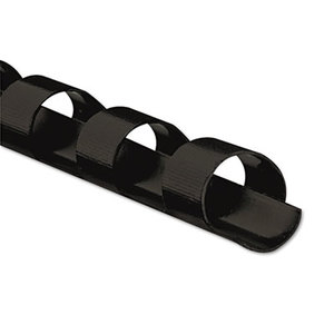 Plastic Comb Bindings, 1/4" Diameter, 20 Sheet Capacity, Black, 25 Combs/Pack by FELLOWES MFG. CO.