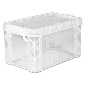 Super Stacker Storage Boxes, Hold 400 3 x 5 Cards, Plastic, Clear by ADVANTUS CORPORATION