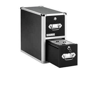Two-Drawer CD File Cabinet, Holds 330 Folders/120 Slim/60 Std. Cases by IDEASTREAM CONSUMER PRODUCTS