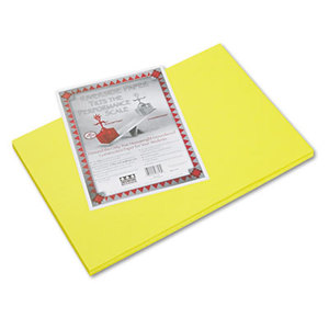 Riverside Construction Paper, 76 lbs., 12 x 18, Yellow, 50 Sheets/Pack by PACON CORPORATION