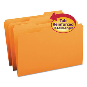 SMEAD MANUFACTURING COMPANY 17534 File Folders, 1/3 Cut, Reinforced Top Tab, Legal, Orange, 100/Box by SMEAD MANUFACTURING CO.