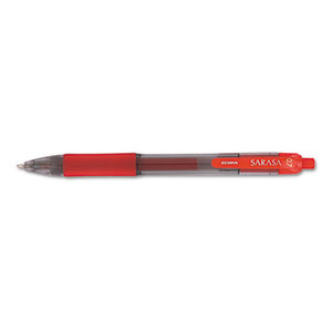 Sarasa Retractable Gel Pen, Red Ink, Medium, Dozen by ZEBRA PEN CORP.