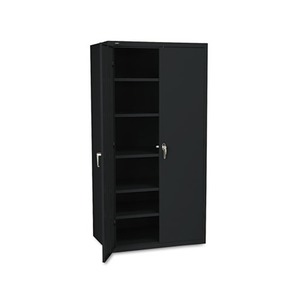 HON COMPANY SC2472P Assembled Storage Cabinet, 36w x 24-1/4d x 71-3/4h, Black by HON COMPANY