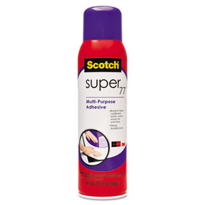 Super 77 Multipurpose Spray Adhesive, 13.57 oz, Aerosol by 3M/COMMERCIAL TAPE DIV.